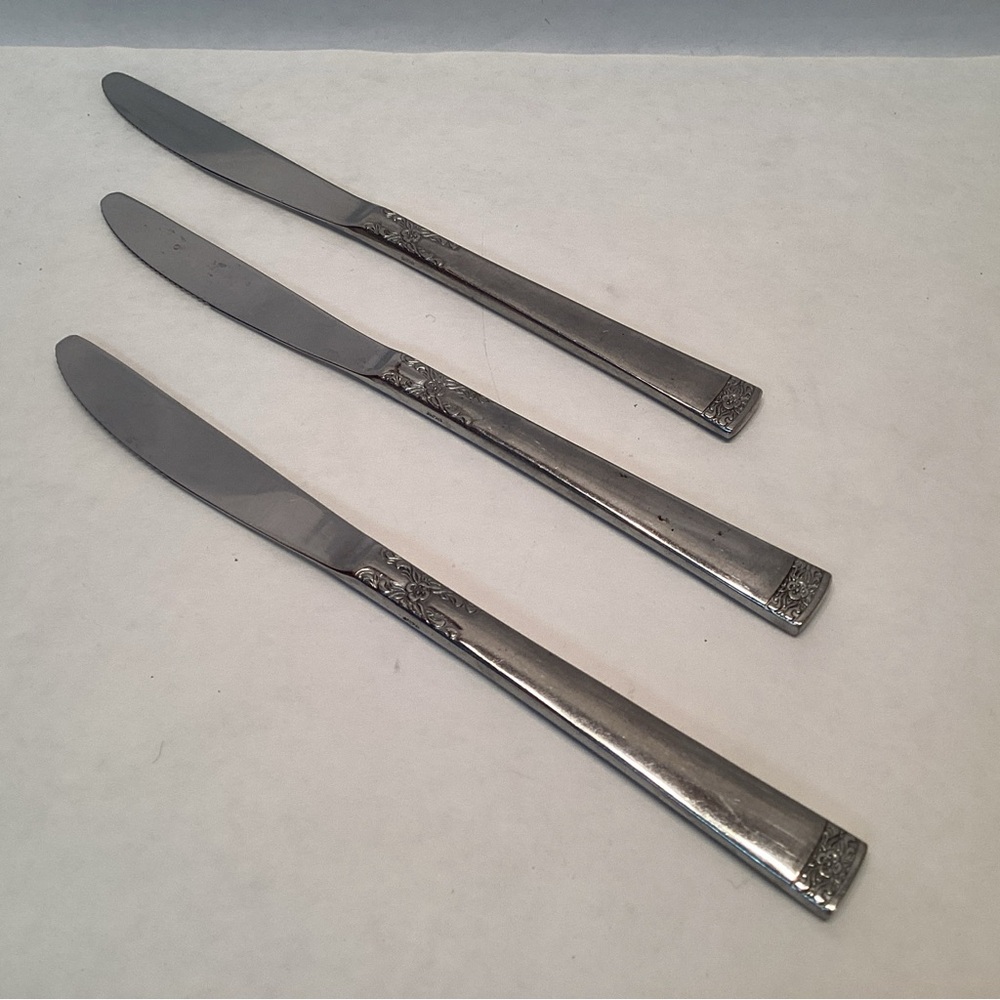 Supreme Cutlery TOWLE SILVER 3 Butter Knifes TWS280 STAINLESS Glossy Japan #2